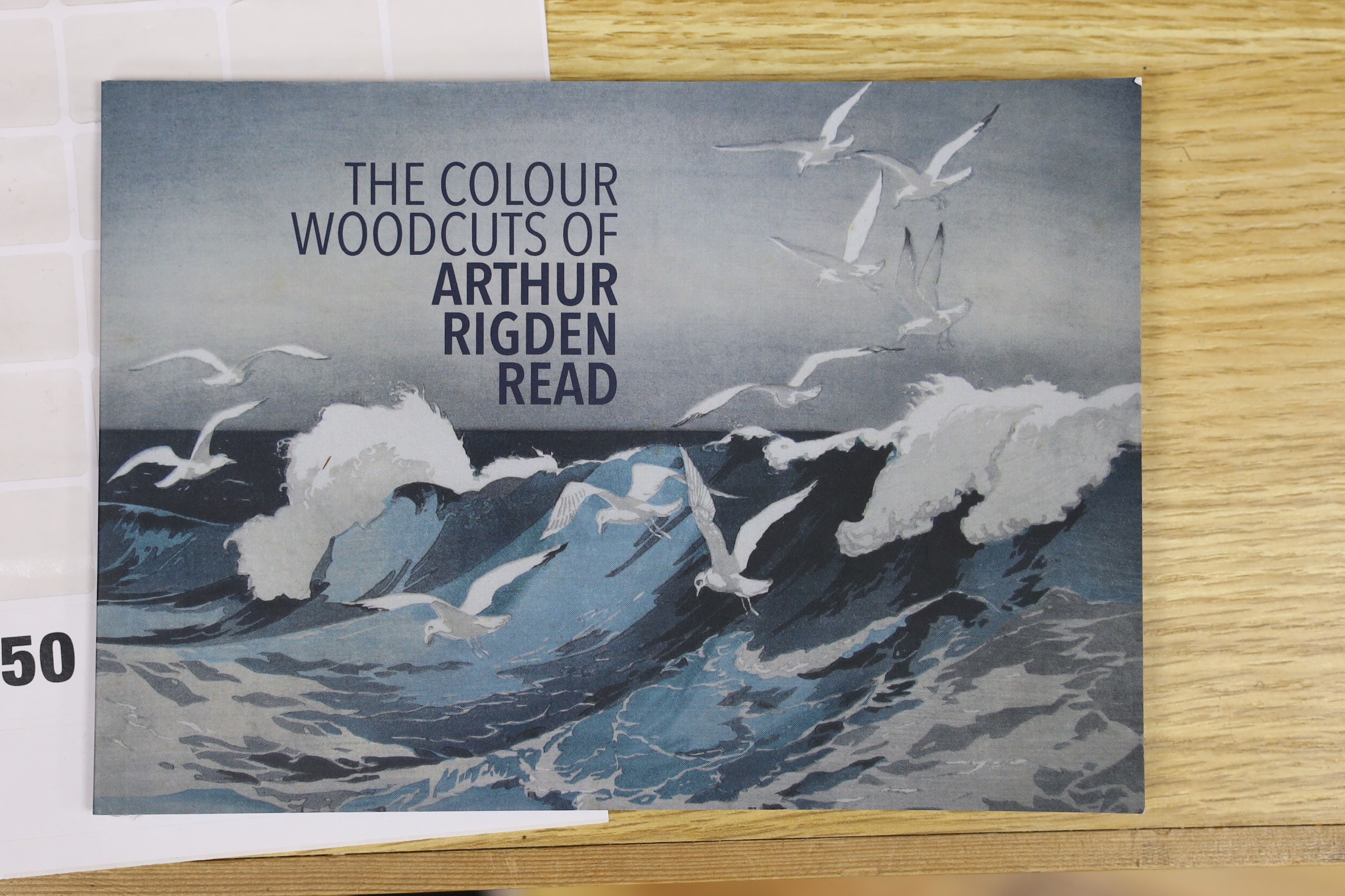 Arthur Rigden Read (1879-1955), colour woodcut, 'Wind and Rain', signed in pencil, 18/50, 18 x 26cm, with a Hastings Museum Exhibition catalogue for the artist